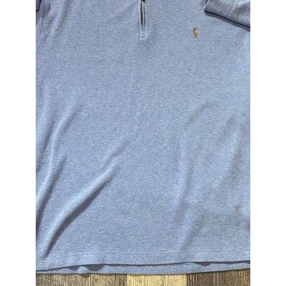 Polo Ralph Lauren Estate Rib 1/4 Zip Sweater Blue Pony Logo XL Tall - Picture 11 of 11